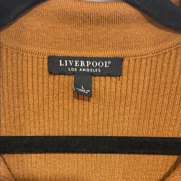 Liverpool Collared V-neck Ribbed Sweater - Picture 2 of 5